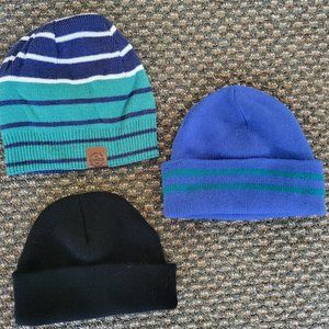 Oshkosh Beanie Winter Hat Lot of 3 Little Boys Size YOUTH One Size Multicolor T2